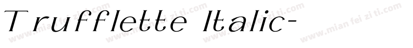 Trufflette Italic字体转换